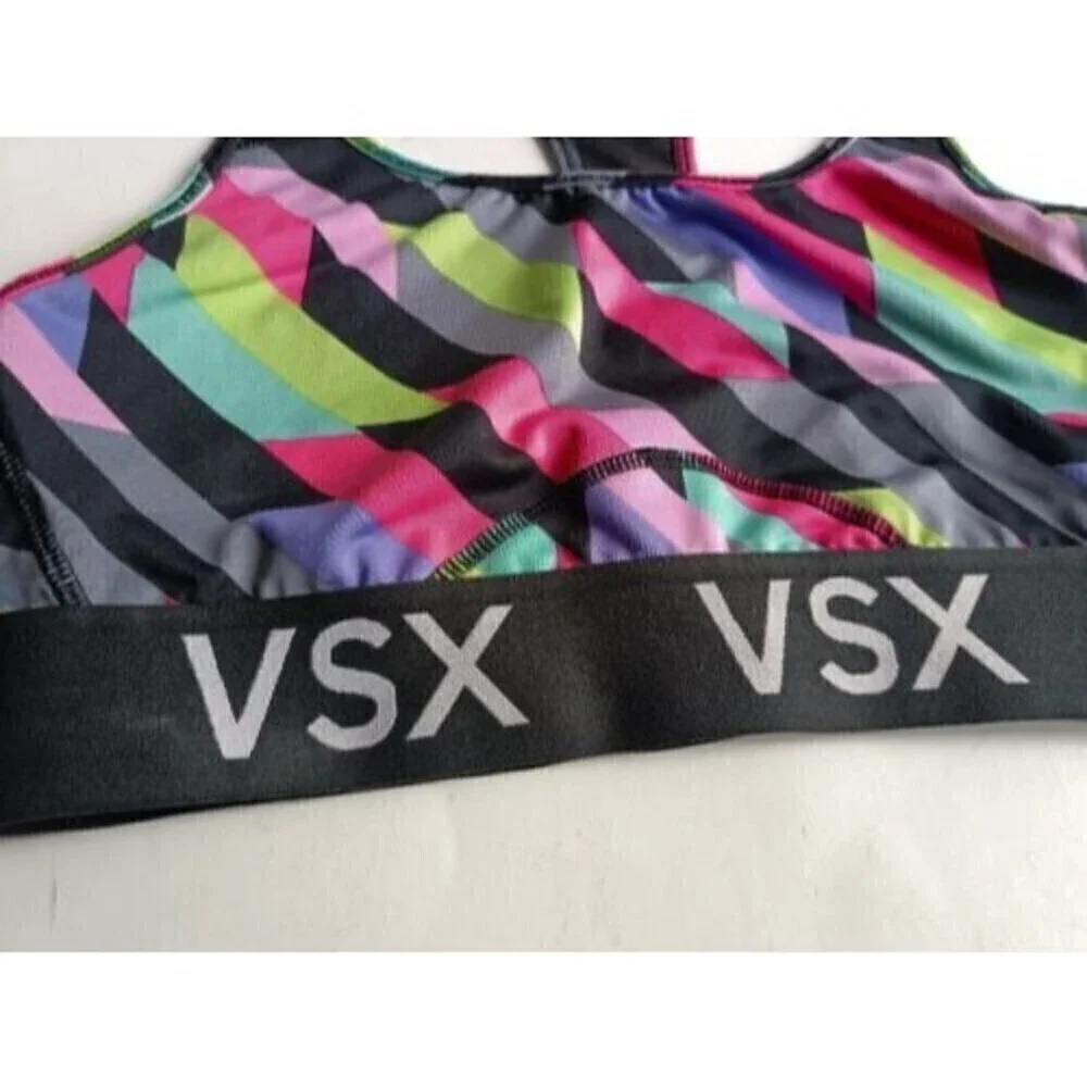 2 Victoria's Secret Sports Bra Womens Size Medium Pink VSX Sports Activewear - Picture 10 of 11